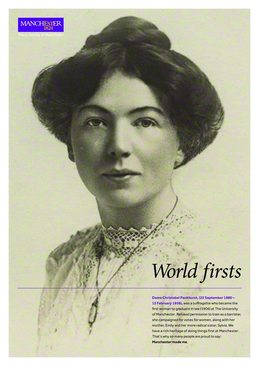 Christabel Pankhurst, The University of Manchester,